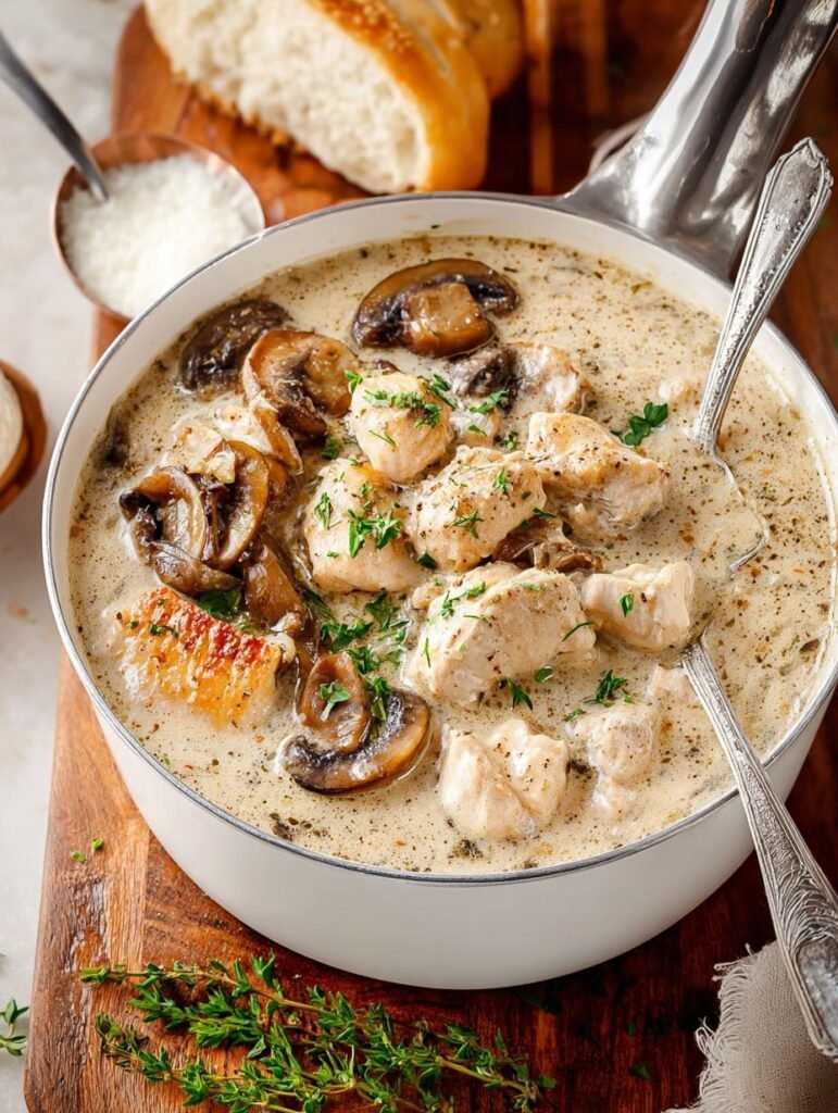 Creamy Chicken Mushroom Soup