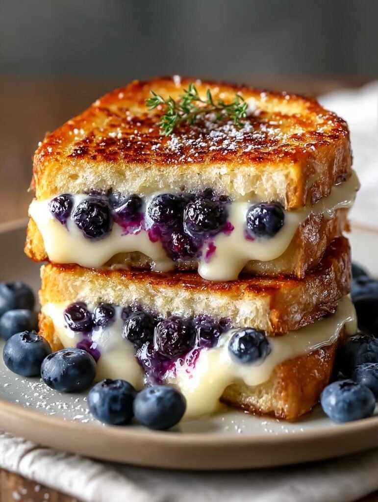 Crispy Blueberry Grilled Cheese