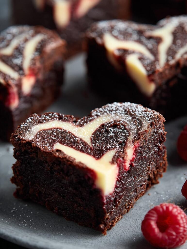 Fudgy Heart Shaped Brownies