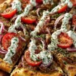 Gyro Pizza with Tzatziki