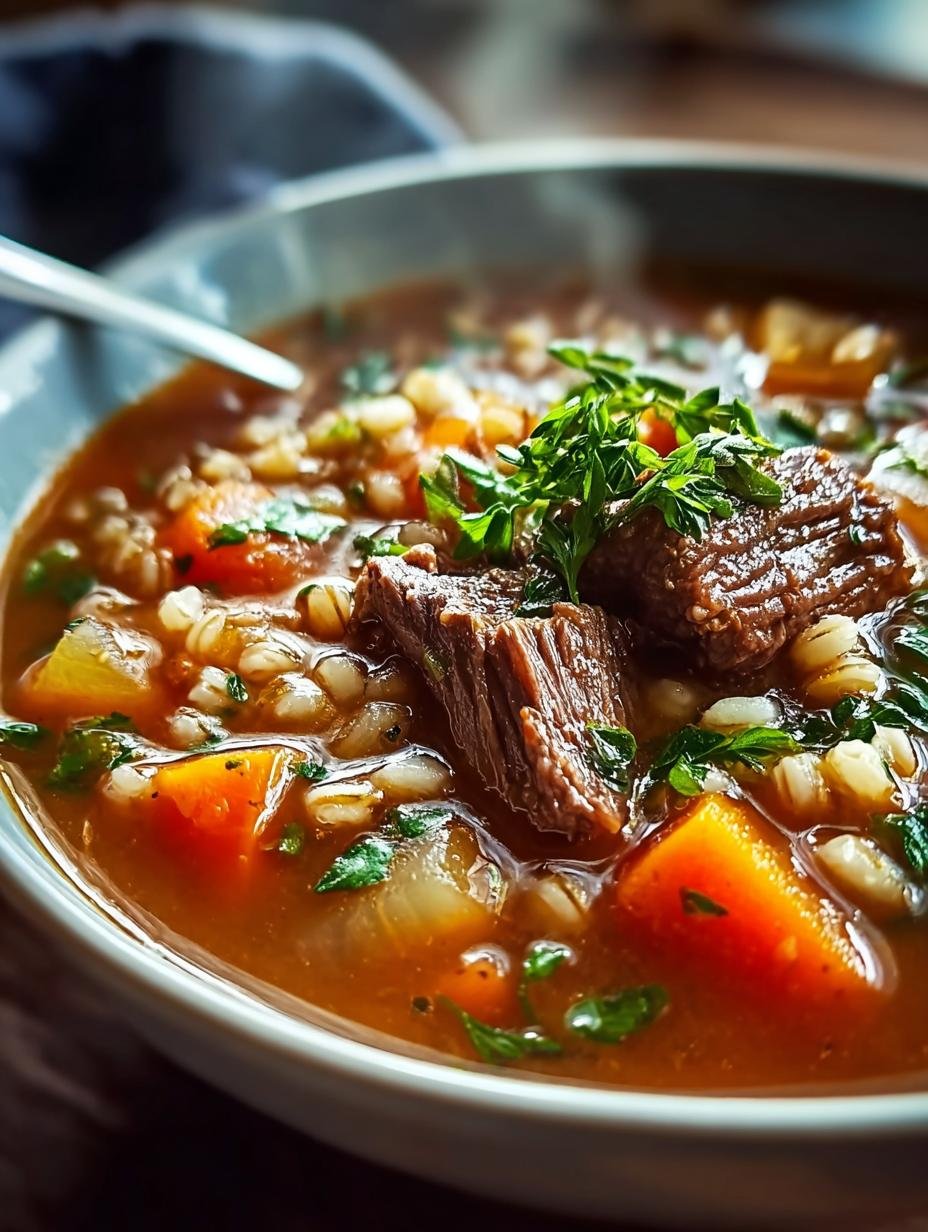 Healthy Beef Barley Soup: 7 Comforting Steps to Delight - Healthy Beef Barley Soup - additional detail