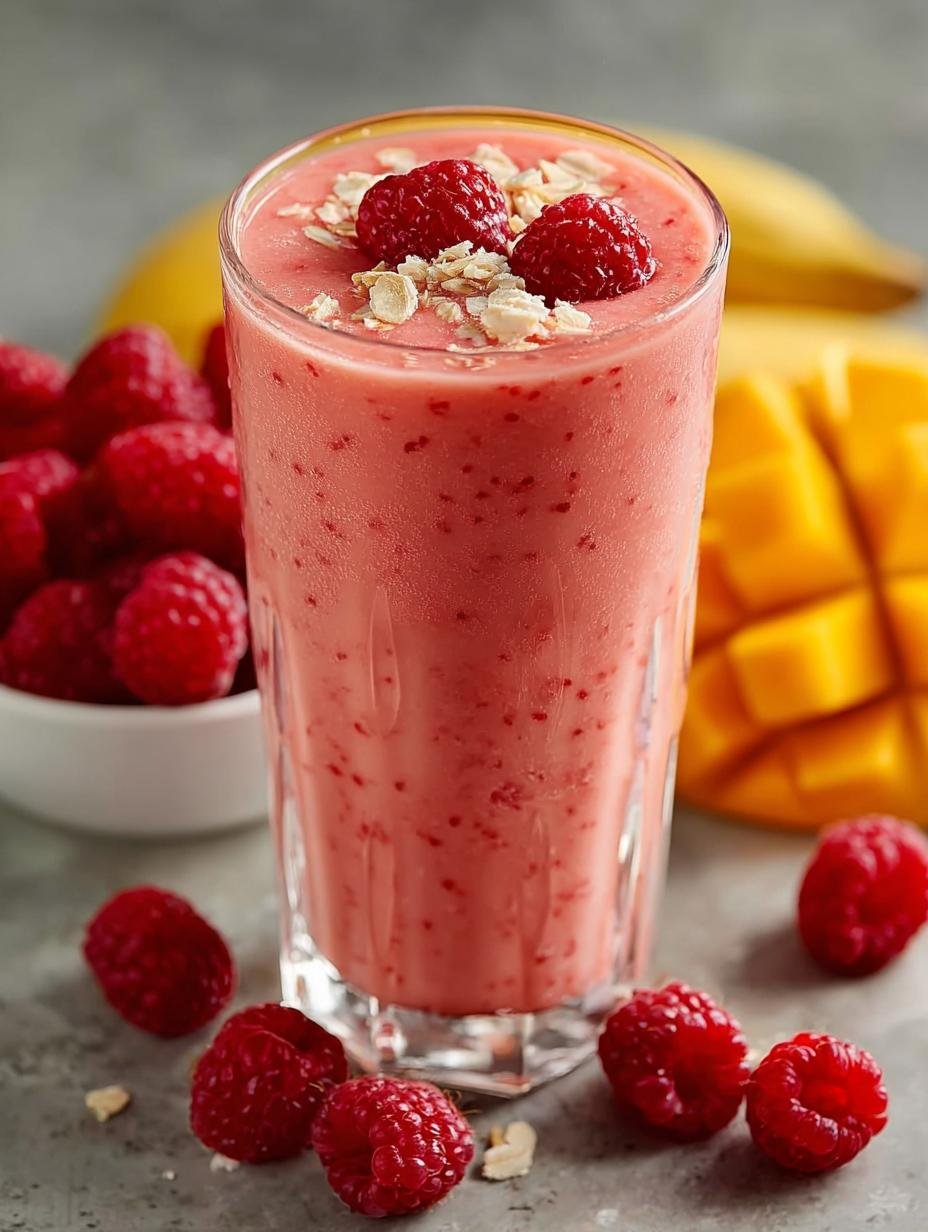Healthy Mango Raspberry Smoothie