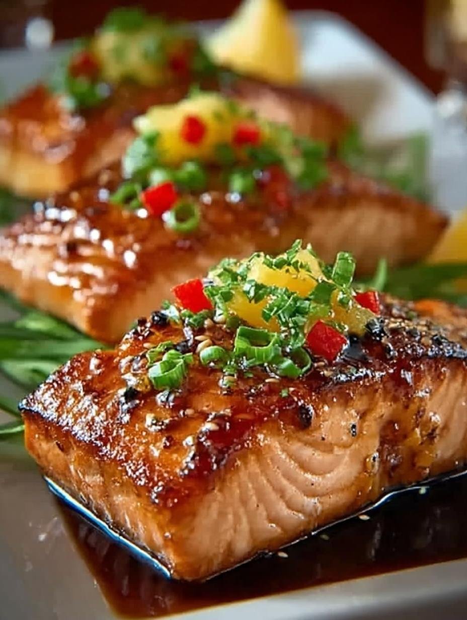 Honey Pineapple Glazed Salmon: A Tasty 35-Minute Delight - Honey Pineapple Glazed Salmon - main visual representation
