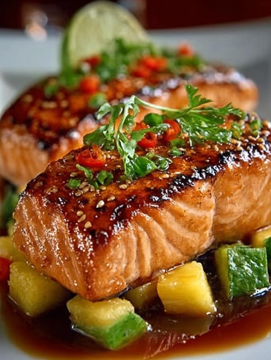 Honey Pineapple Glazed Salmon: A Tasty 35-Minute Delight - Honey Pineapple Glazed Salmon - additional detail