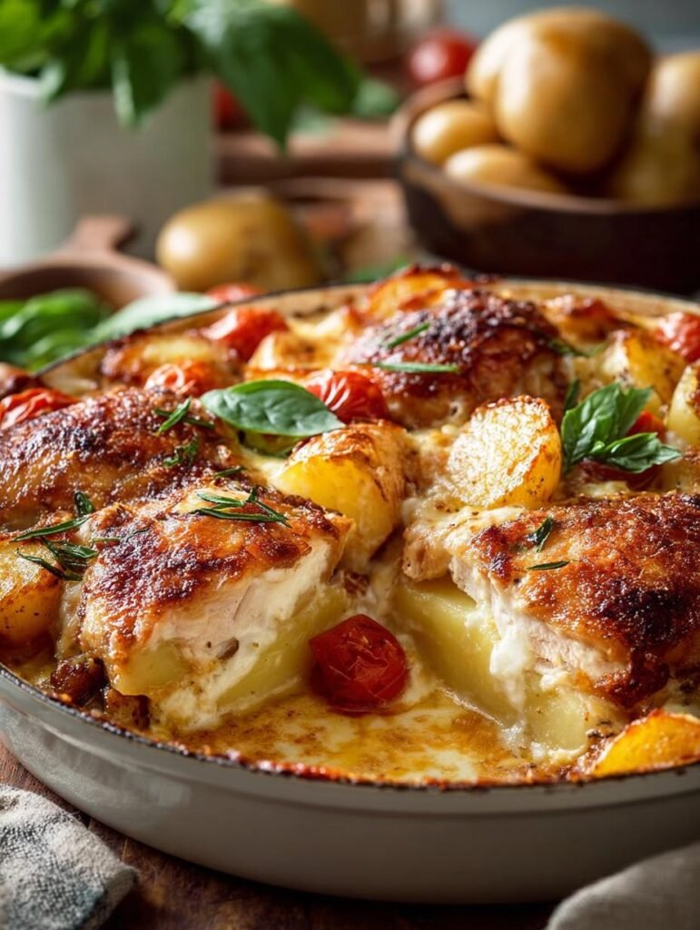 Italian Chicken Potato Bake