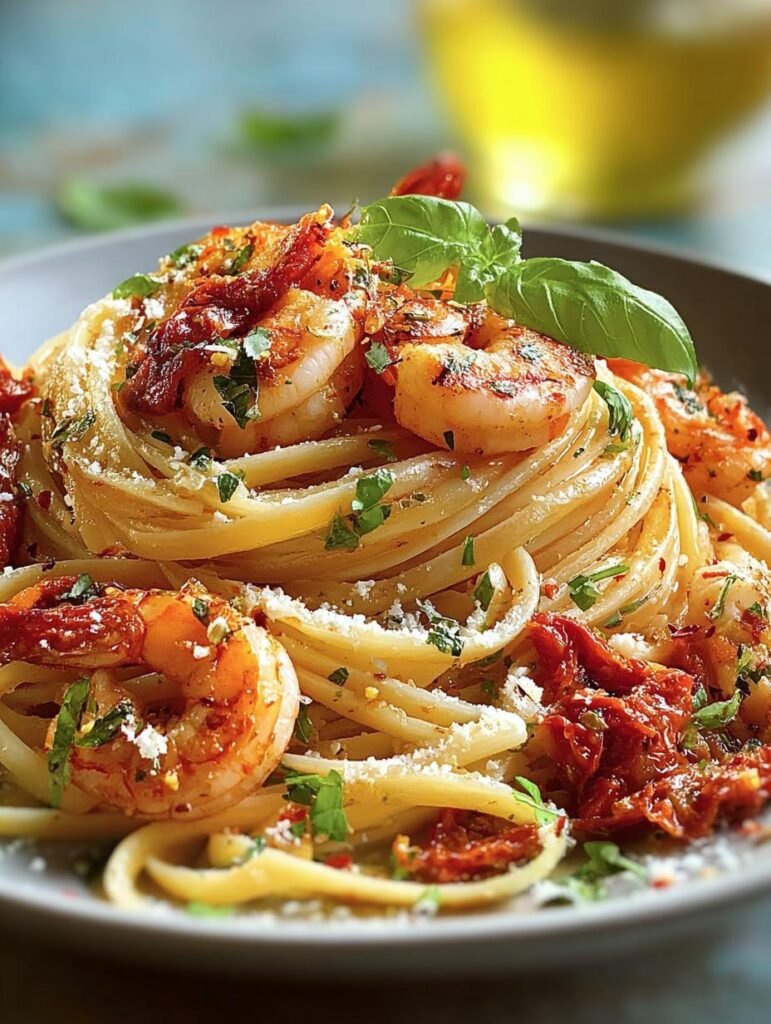 Italian Shrimp Linguine with
