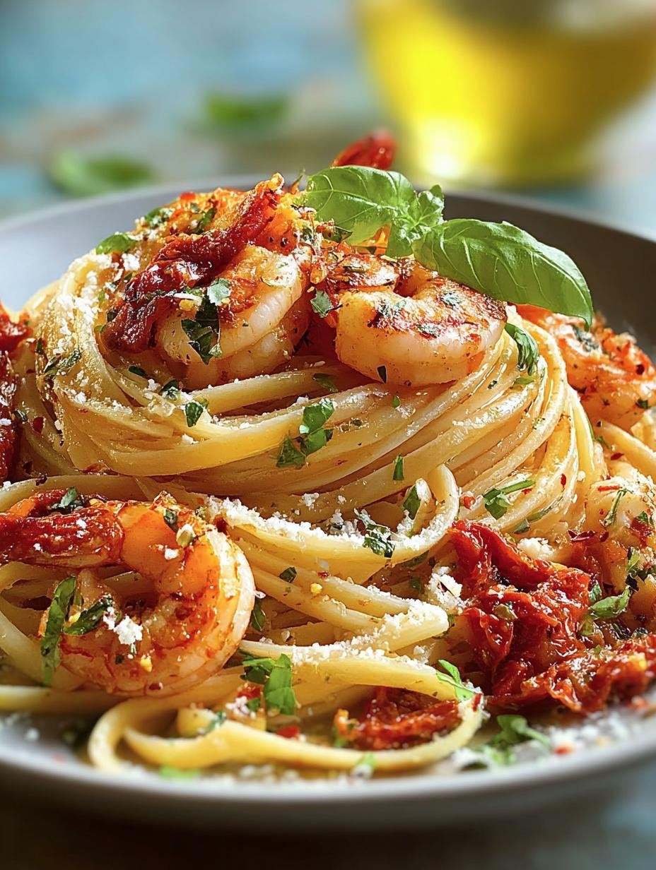 Italian Shrimp Linguine with Zesty Spicy Sauce 1 Italian Shrimp Linguine with