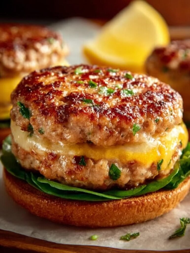 Jalapeno Cheddar Turkey Burgers