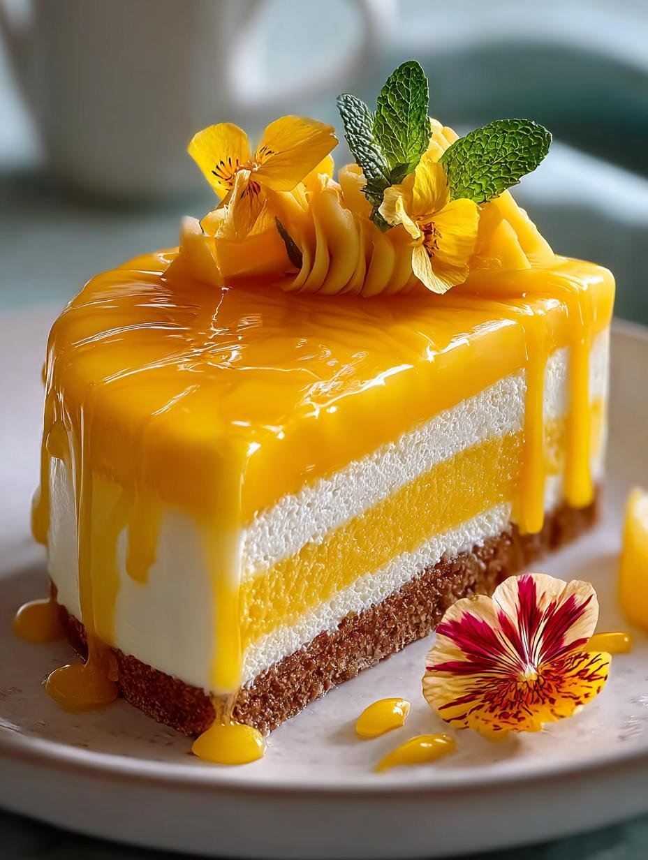 Irresistible Mango Mousse Cake for Your Delightful Summer - Mango Mousse Cake - main visual representation