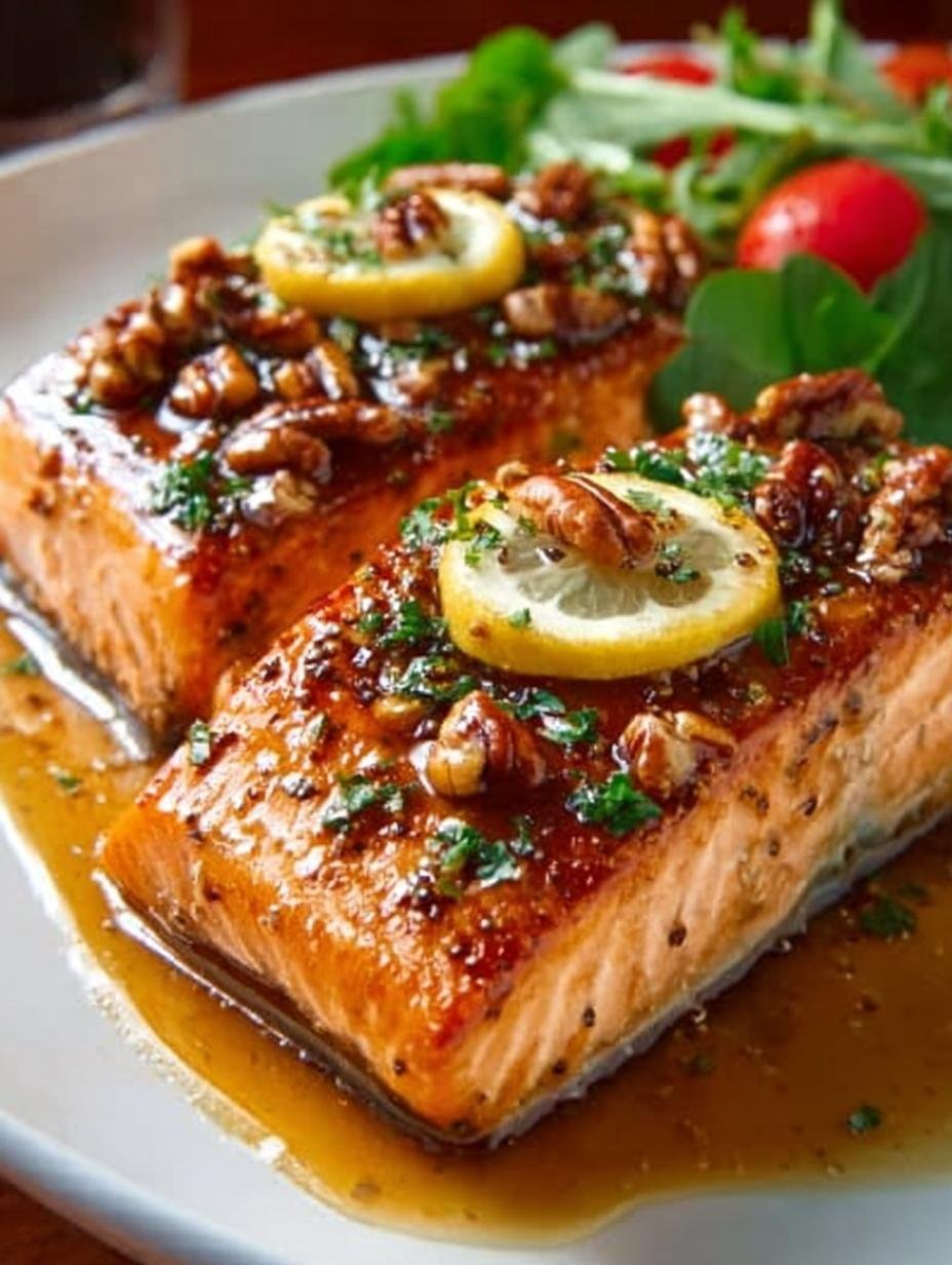 Delicious Maple Pecan Glazed Salmon for Dinner - Maple Pecan Glazed Salmon - main visual representation