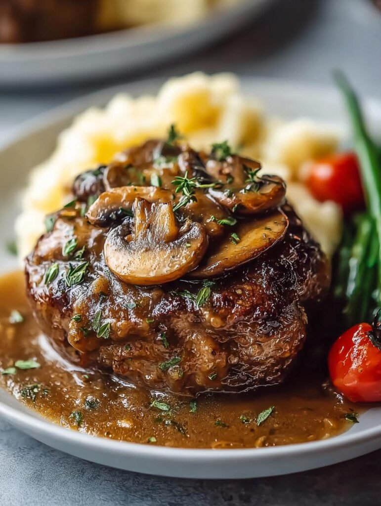 Mushroom Keto Salisbury Steak