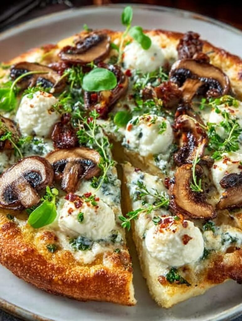 Mushroom Pizza with Fresh