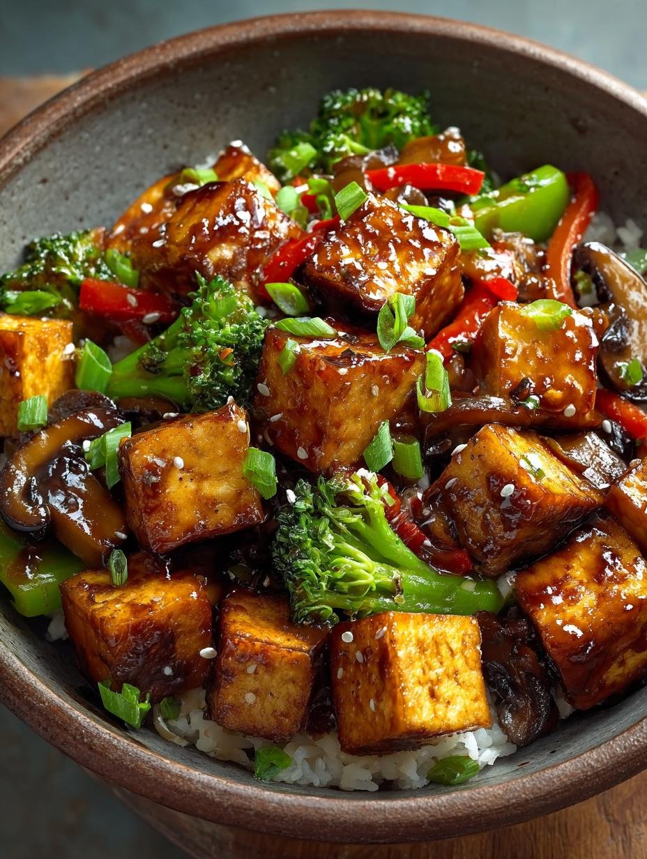 Quick and Easy Mushroom Tofu Stir Fry Recipe - Mushroom Tofu Stir Fry - main visual representation