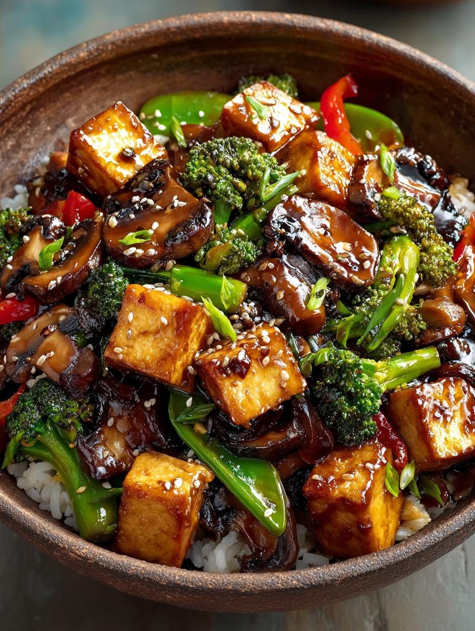 Quick and Easy Mushroom Tofu Stir Fry Recipe - Mushroom Tofu Stir Fry - additional detail