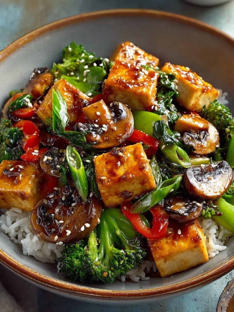 Mushroom Tofu Stir Fry