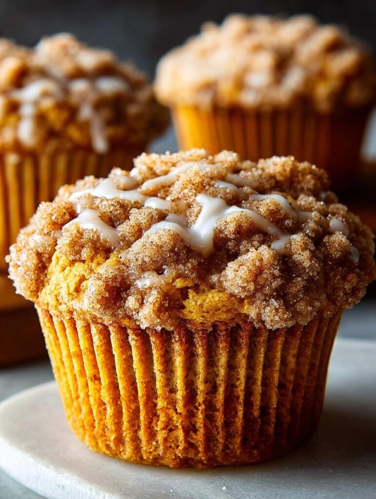 Pumpkin Crumb Cake Muffins