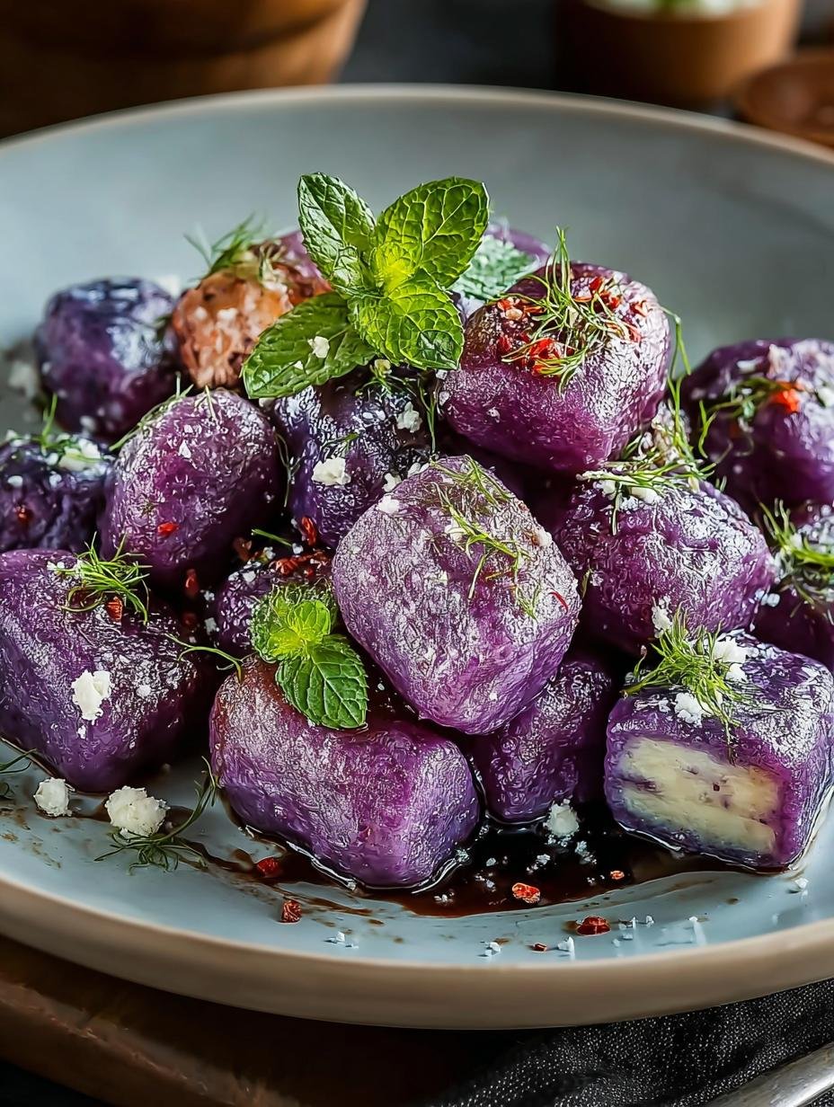 Delicious Purple Sweet Potato Gnocchi Recipe to Savor - Purple Sweet Potato Gnocchi - main visual representation
