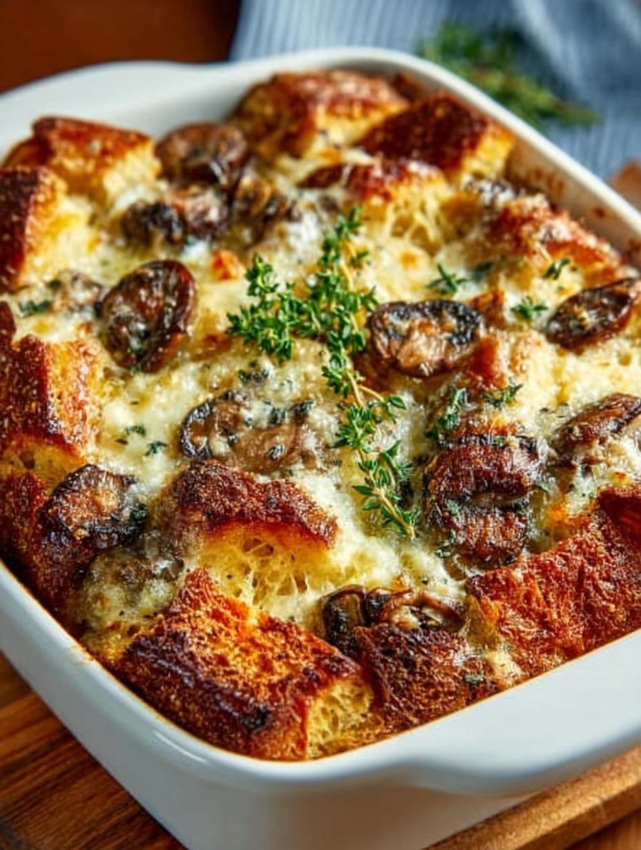 Savory Bread Pudding with Mushrooms: 8 Comforting Layers - Savory Bread Pudding with - main visual representation