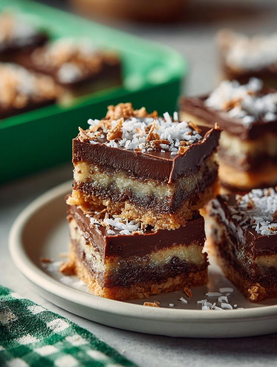 Six Layer Chocolate Coconut Magic Bars Recipe - Six Layer Chocolate Coconut - main visual representation