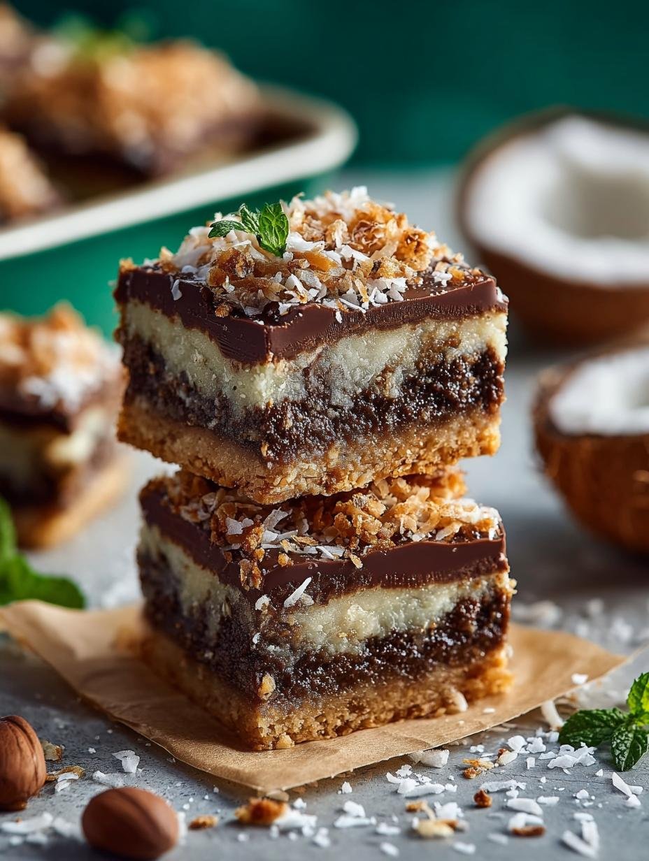 Six Layer Chocolate Coconut Magic Bars Recipe - Six Layer Chocolate Coconut - additional detail