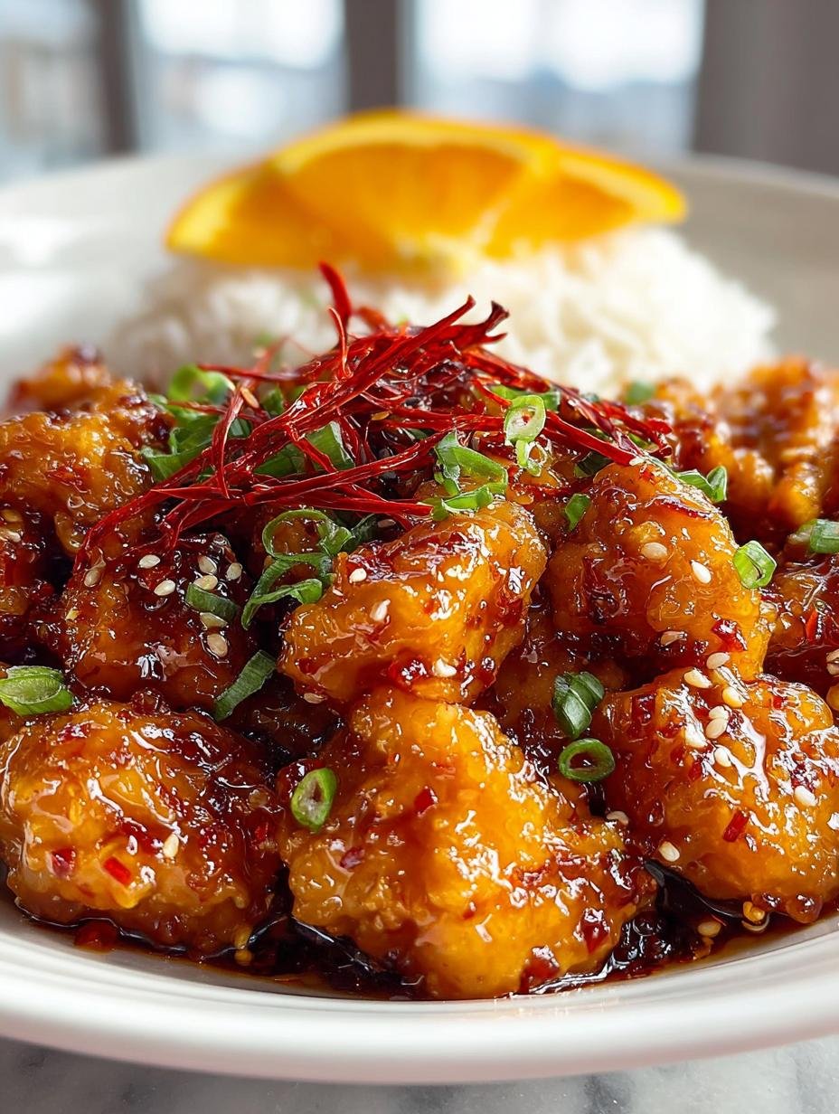 Irresistible Spicy Orange Chicken with a Fiery Twist - Spicy Orange Chicken - main visual representation