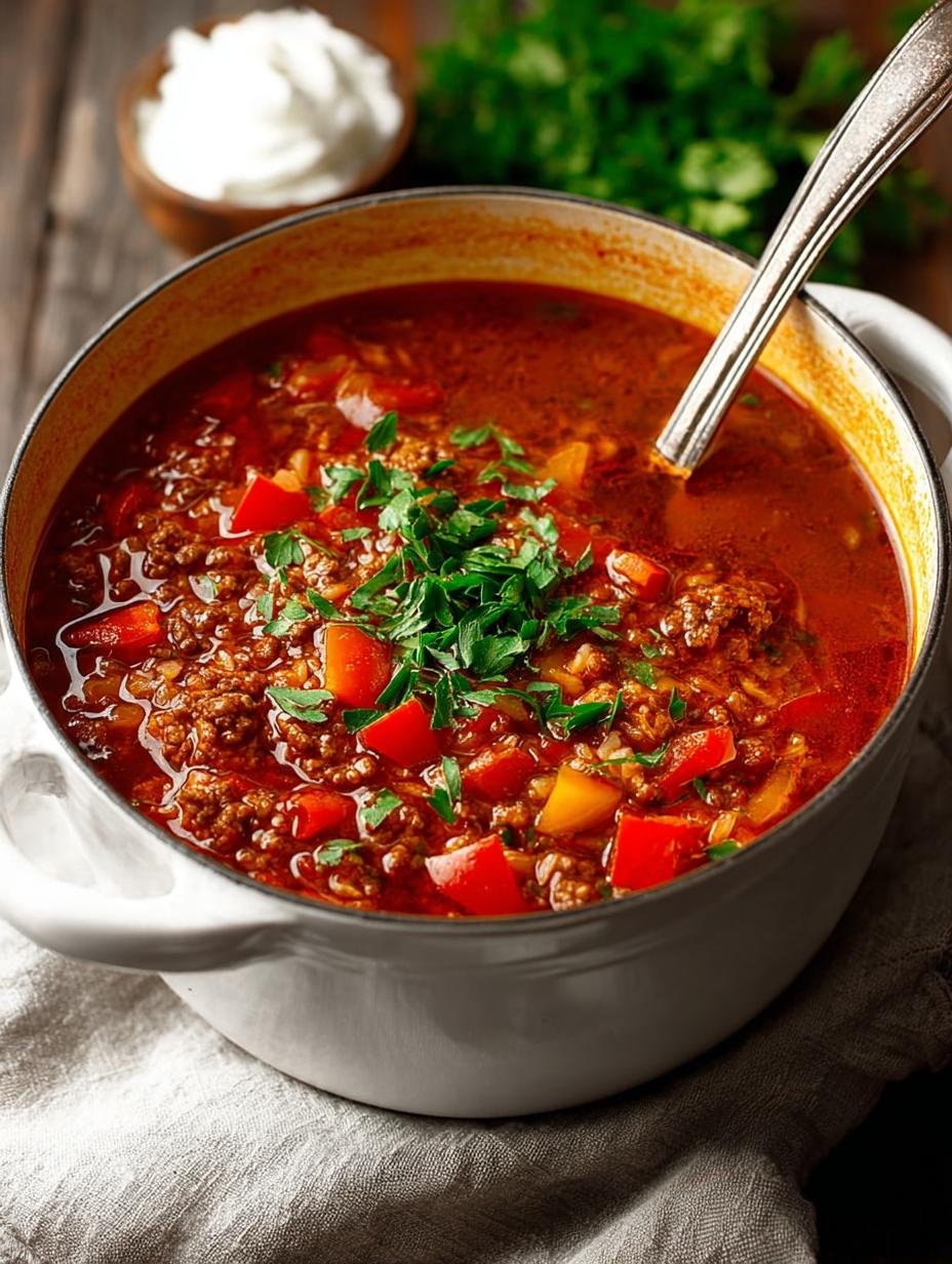 Hearty Stuffed Pepper Soup: 6 Steps to Comforting Goodness - Stuffed Pepper Soup - additional detail