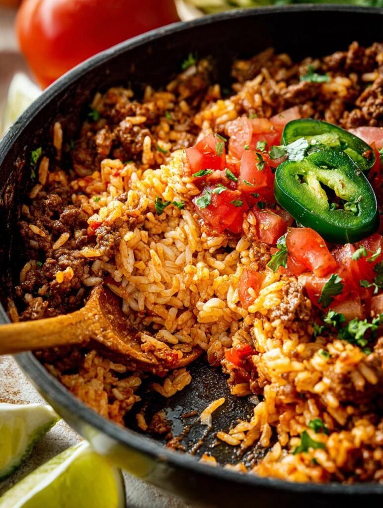 Taco Beef Rice Skillet
