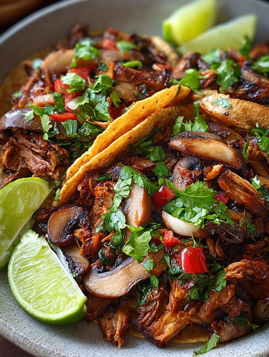 Vegan Carnitas with Mushrooms: 5 Savory Taco Ideas - Vegan Carnitas with Mushrooms - additional detail