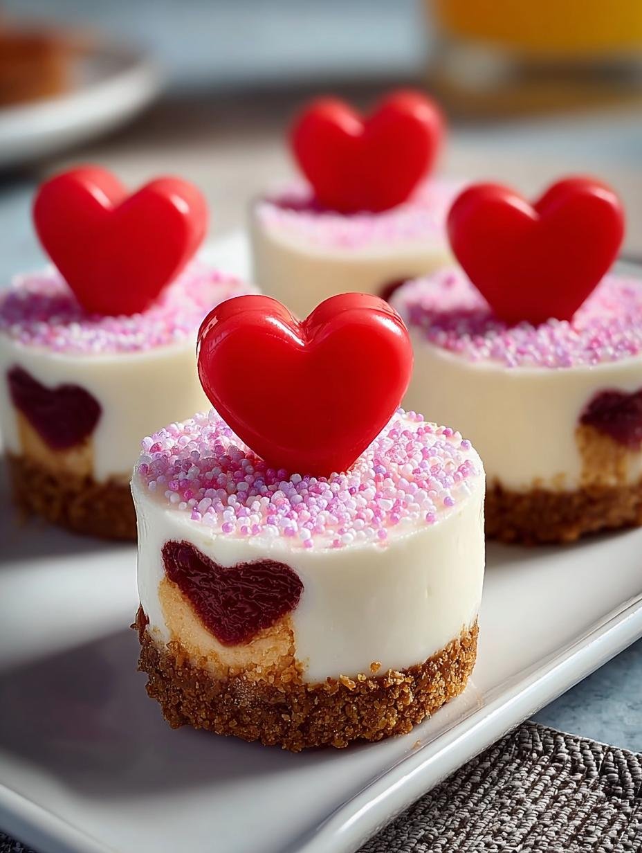 Conversation Heart Mini Cheesecakes: Sweet Valentine’s Treat - Conversation Heart Mini Cheesecakes - additional detail
