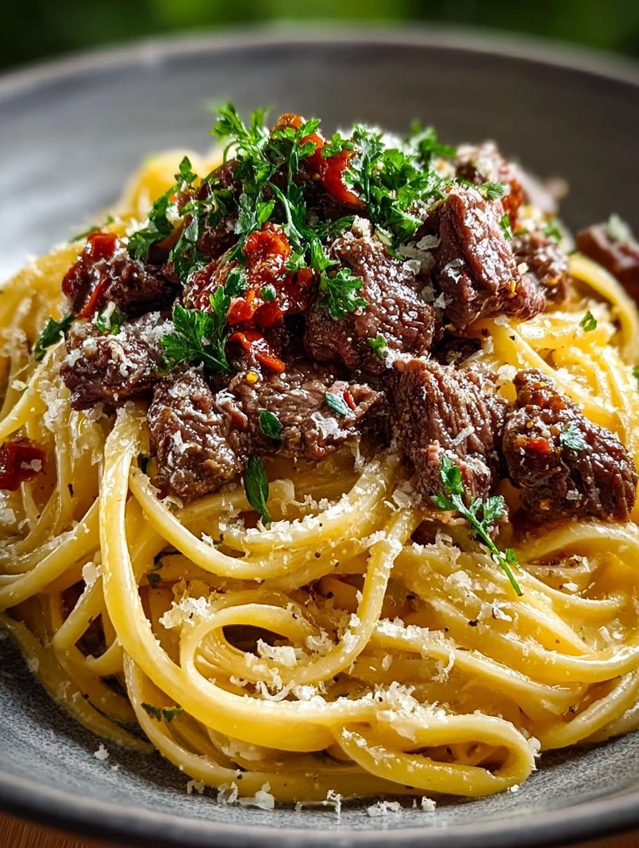 Creamy Parmesan Beef Linguine: 30-Minute Comfort Food - Creamy Parmesan Beef Linguine - main visual representation
