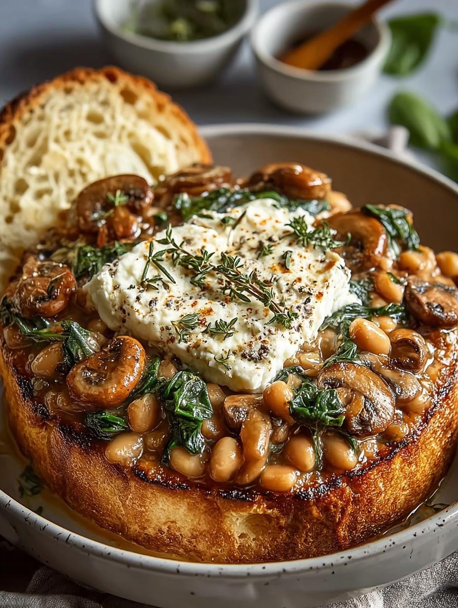 Creamy White Bean Mushroom Skillet: 5 Reasons to Love 3 Creamy White Bean Mushroom Skillet: 5 Reasons to Love - Creamy White Bean Mushroom - additional detail