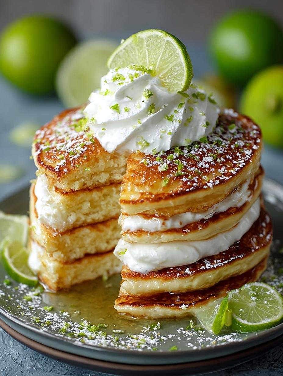 Delicious Key Lime Pie Pancakes for a Zesty Morning Treat - Key Lime Pie Pancakes - main visual representation