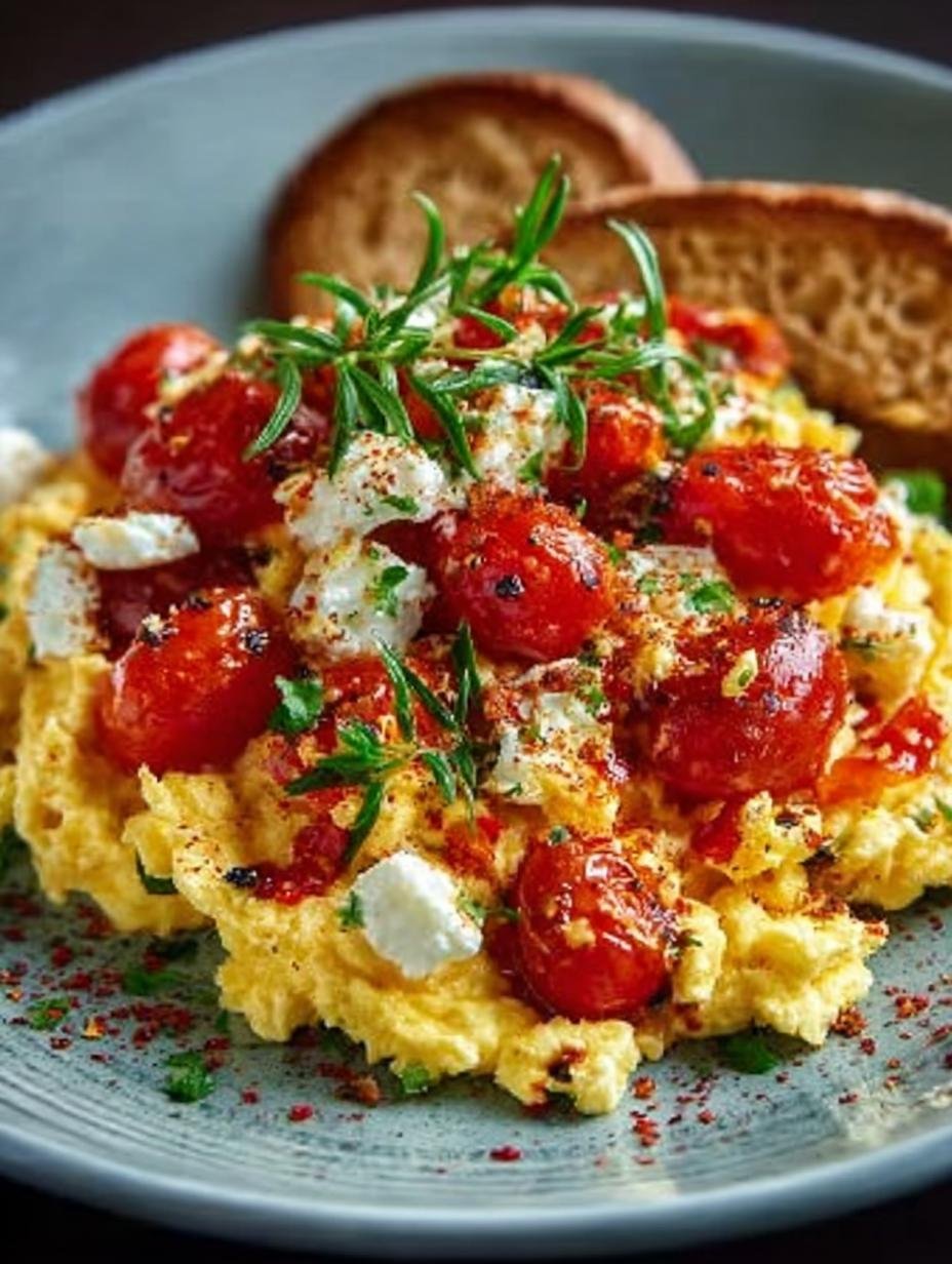 Mediterranean Veggie Scrambled Eggs: A Flavorful 7-Minute Recipe 2 Mediterranean Veggie Scrambled Eggs: A Flavorful 7-Minute Recipe - Mediterranean Veggie Scrambled Eggs - main visual representation