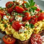 Mediterranean Veggie Scrambled Eggs: A Flavorful 7-Minute Recipe 4 Mediterranean Veggie Scrambled Eggs