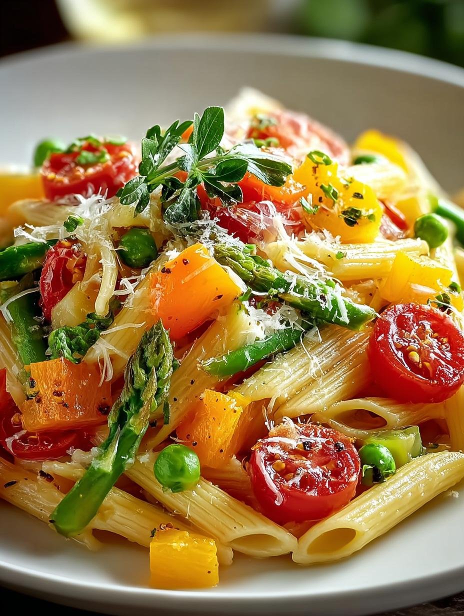 Delicious Pasta Primavera: A Colorful Veggie Delight - Pasta Primavera - additional detail