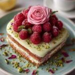 Pistachio Raspberry Rose Cake