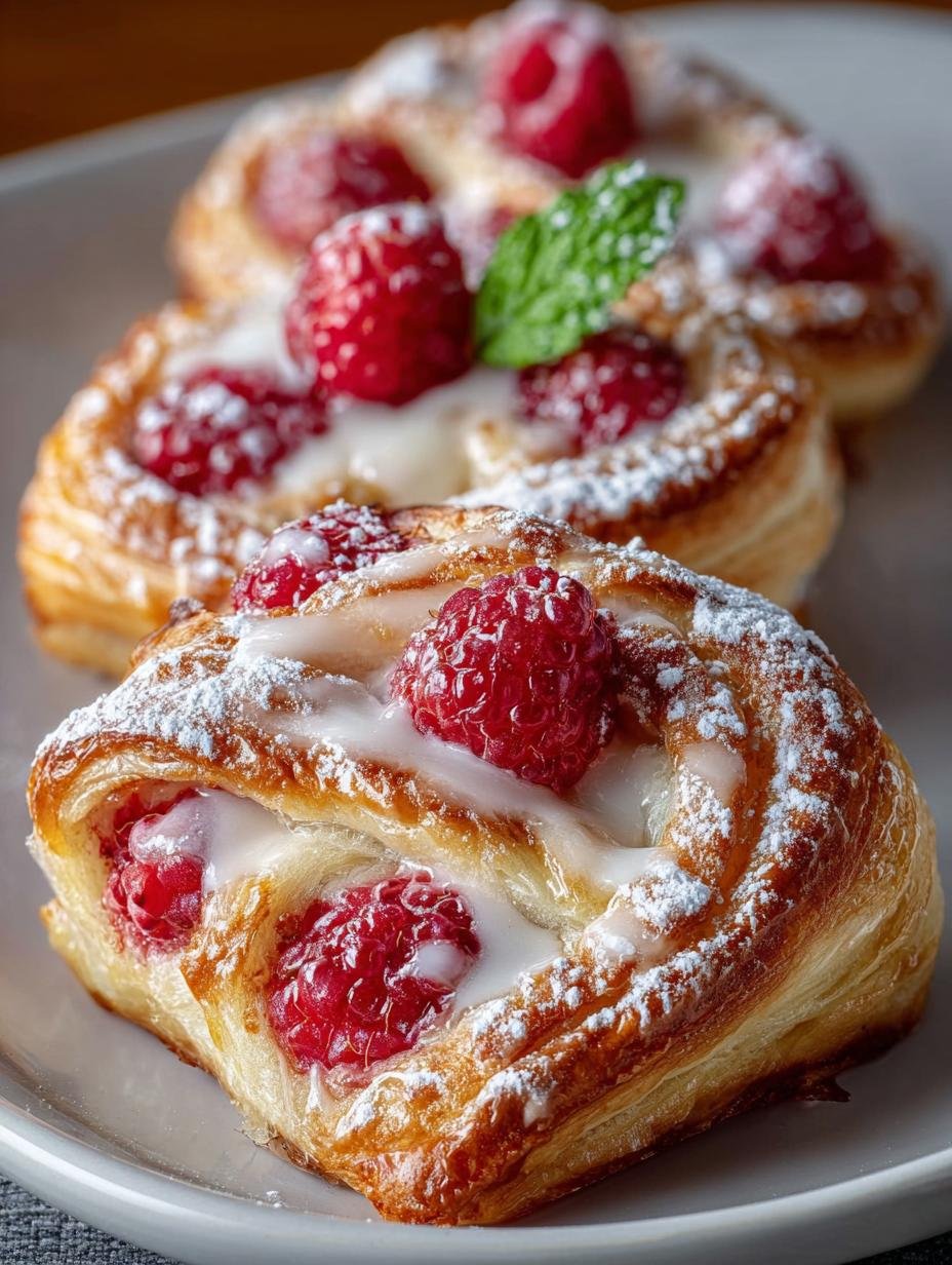 Raspberry Danish: 9 Irresistible Flaky Treats to Enjoy 2 Irresistible Raspberry Danish fresh from the oven on a cooling rack