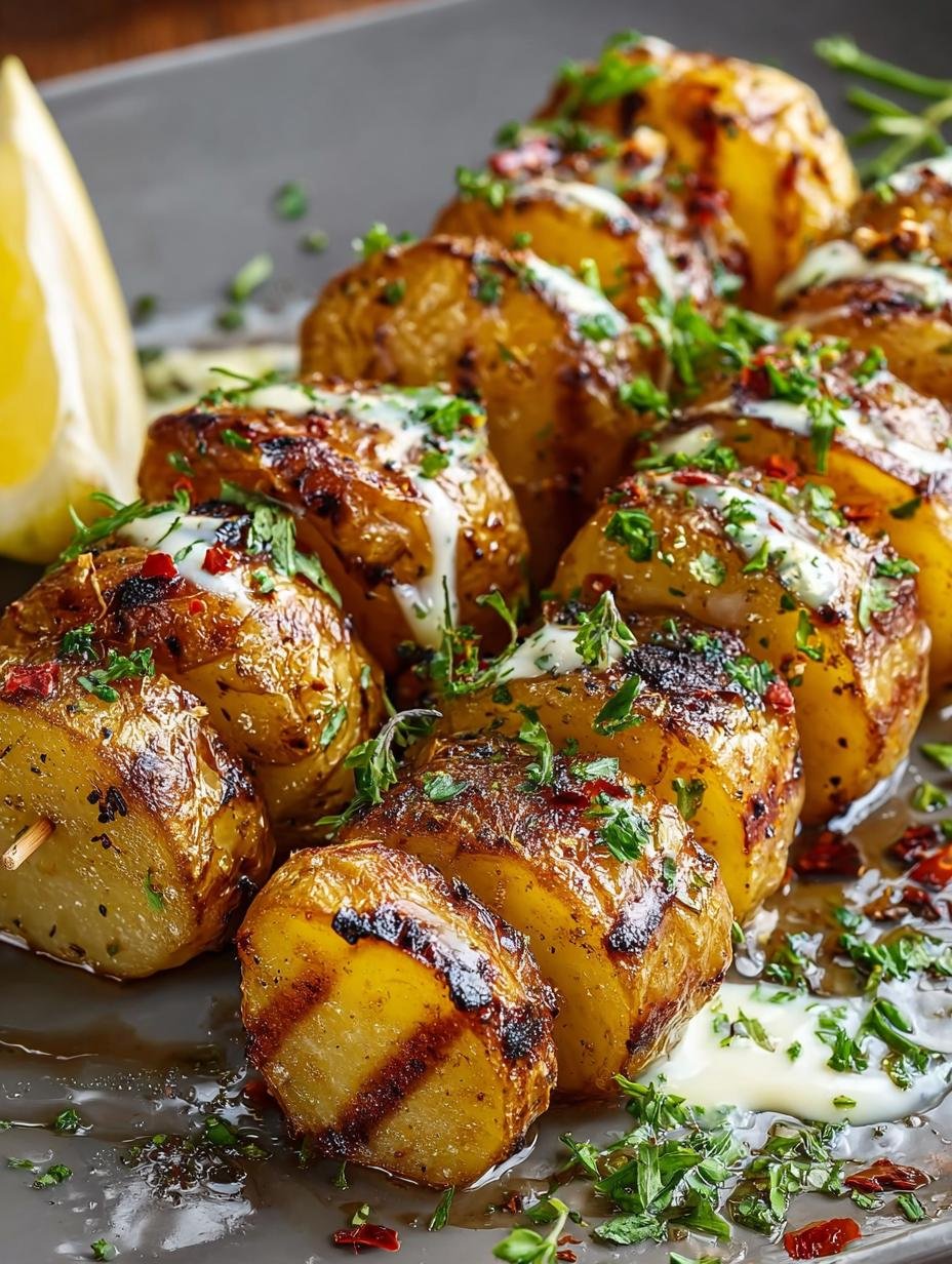 Skewered Grilled Potatoes