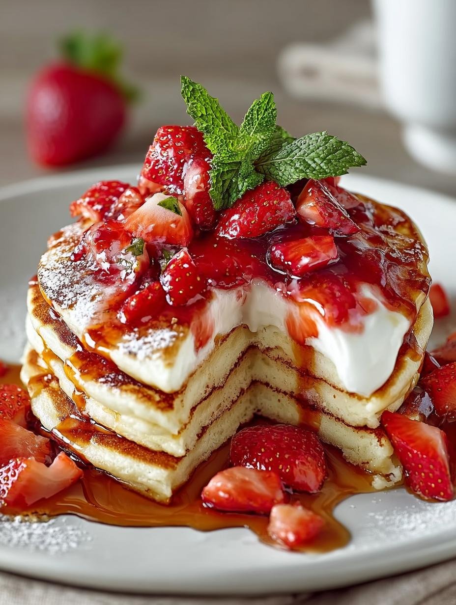 Gluten-Free Strawberry Cheesecake Pancakes Delight - Strawberry Cheesecake Pancakes - additional detail