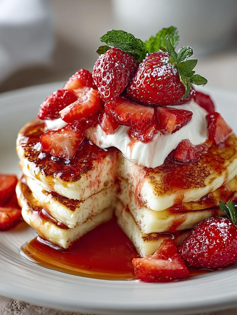 Strawberry Cheesecake Pancakes