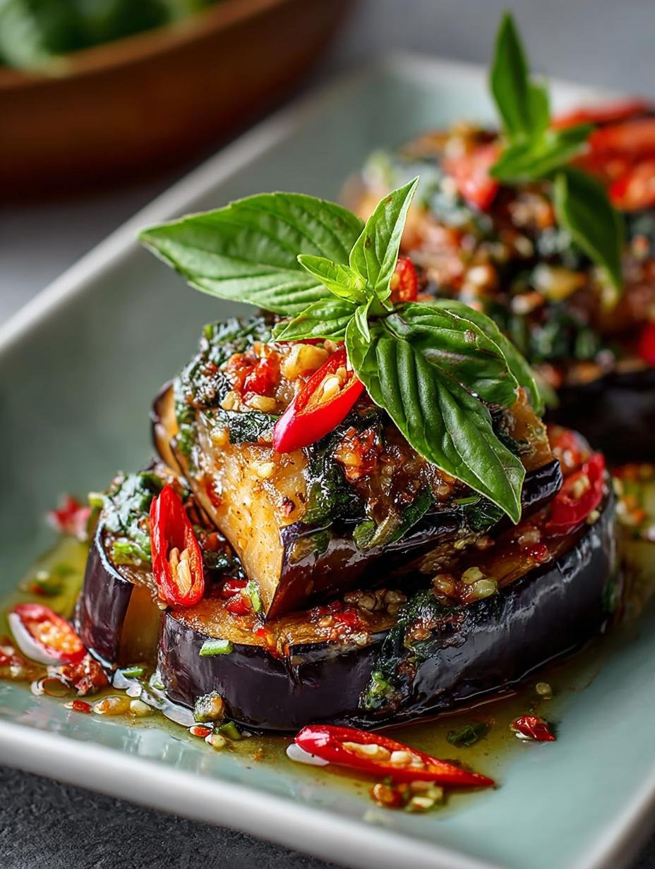 Savory Thai Basil Eggplant Recipe to Spice Up Dinner - Thai Basil Eggplant - main visual representation