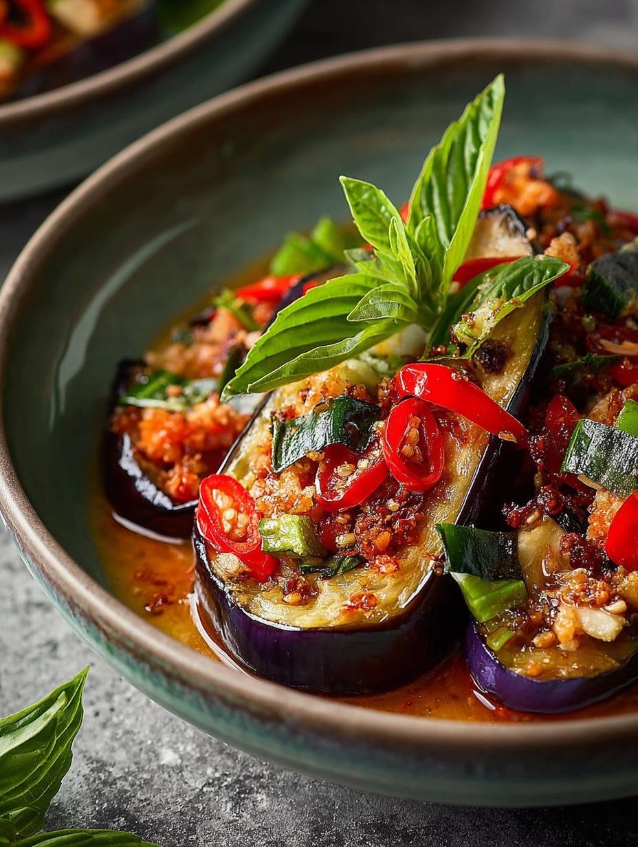 Savory Thai Basil Eggplant Recipe to Spice Up Dinner - Thai Basil Eggplant - additional detail