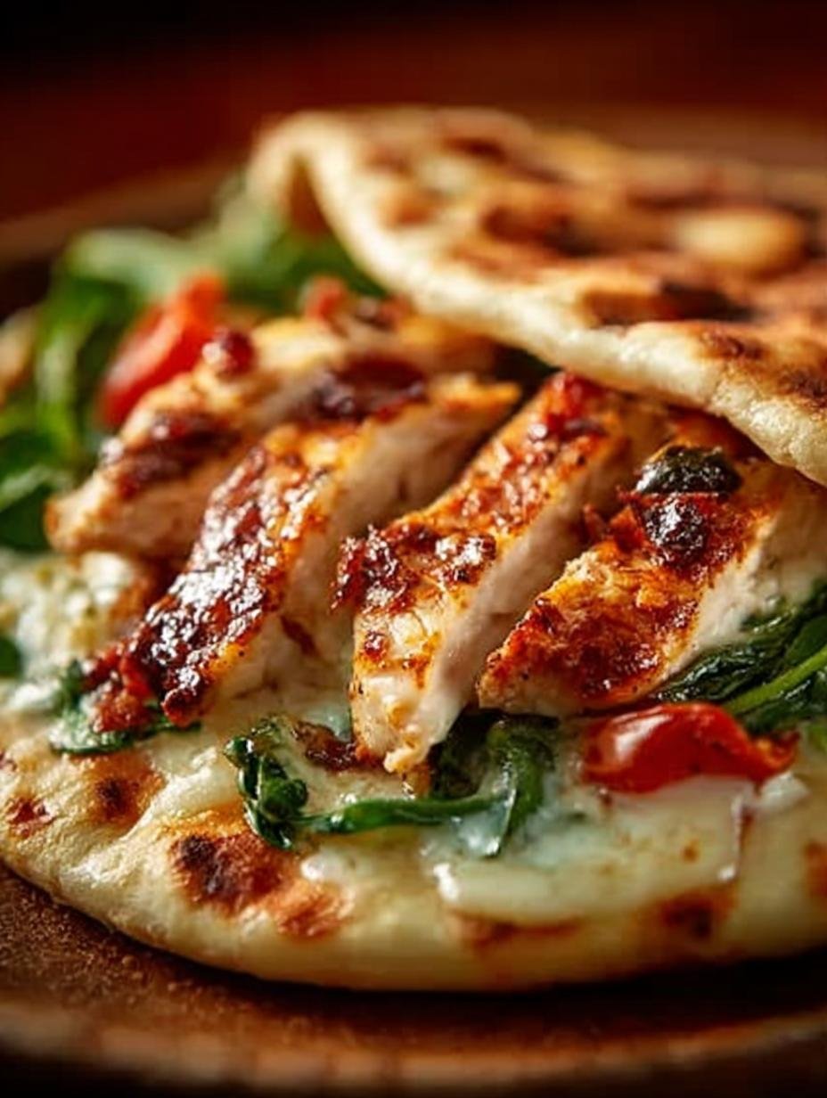 Tuscan Garlic Chicken Pita Pizzas: 7 Amazing Benefits - Tuscan Garlic Chicken Pita - additional detail