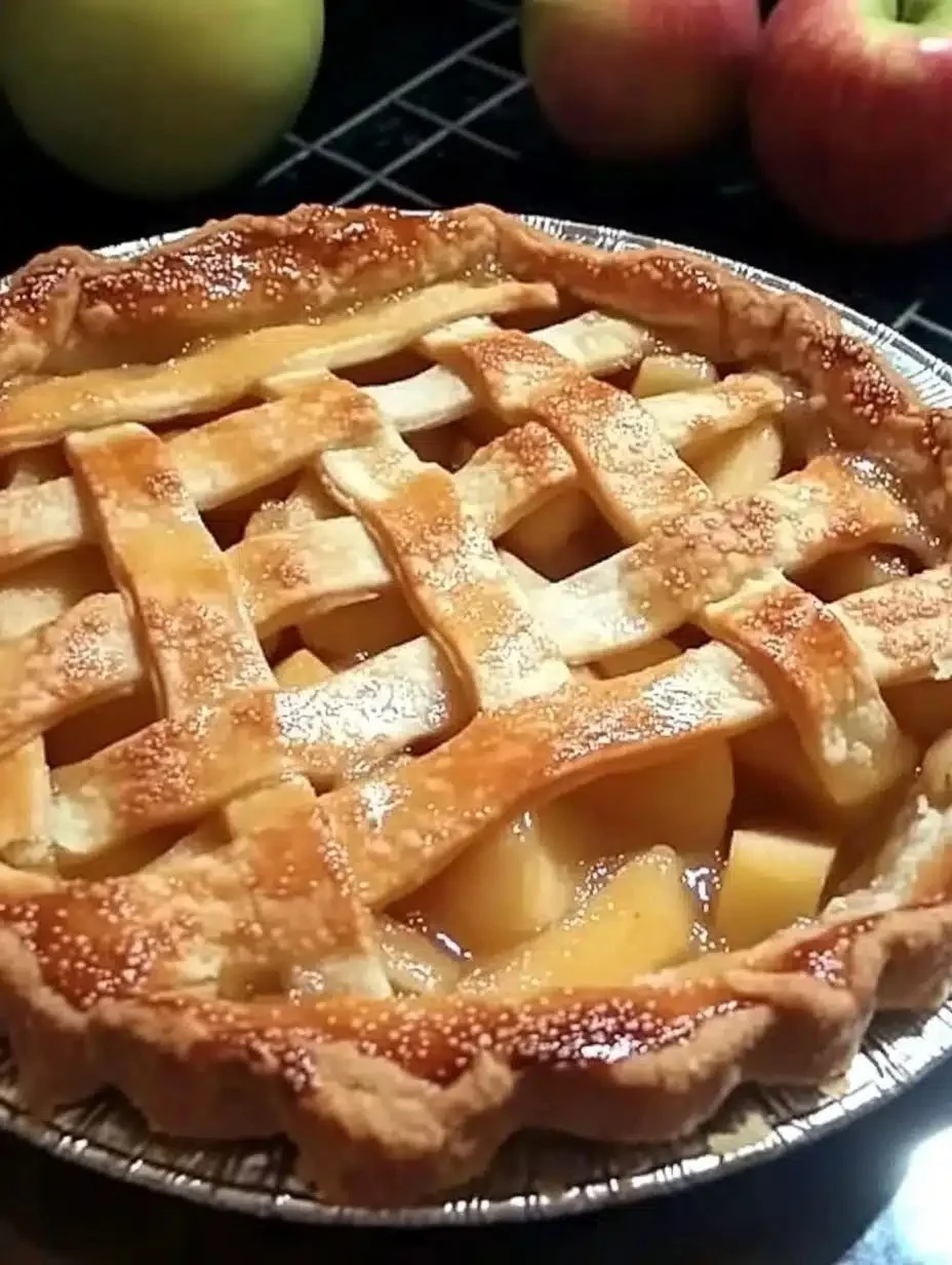 Classic Apple Pie Recipe 1 Delicious classic apple pie with a golden crust and fresh apple filling