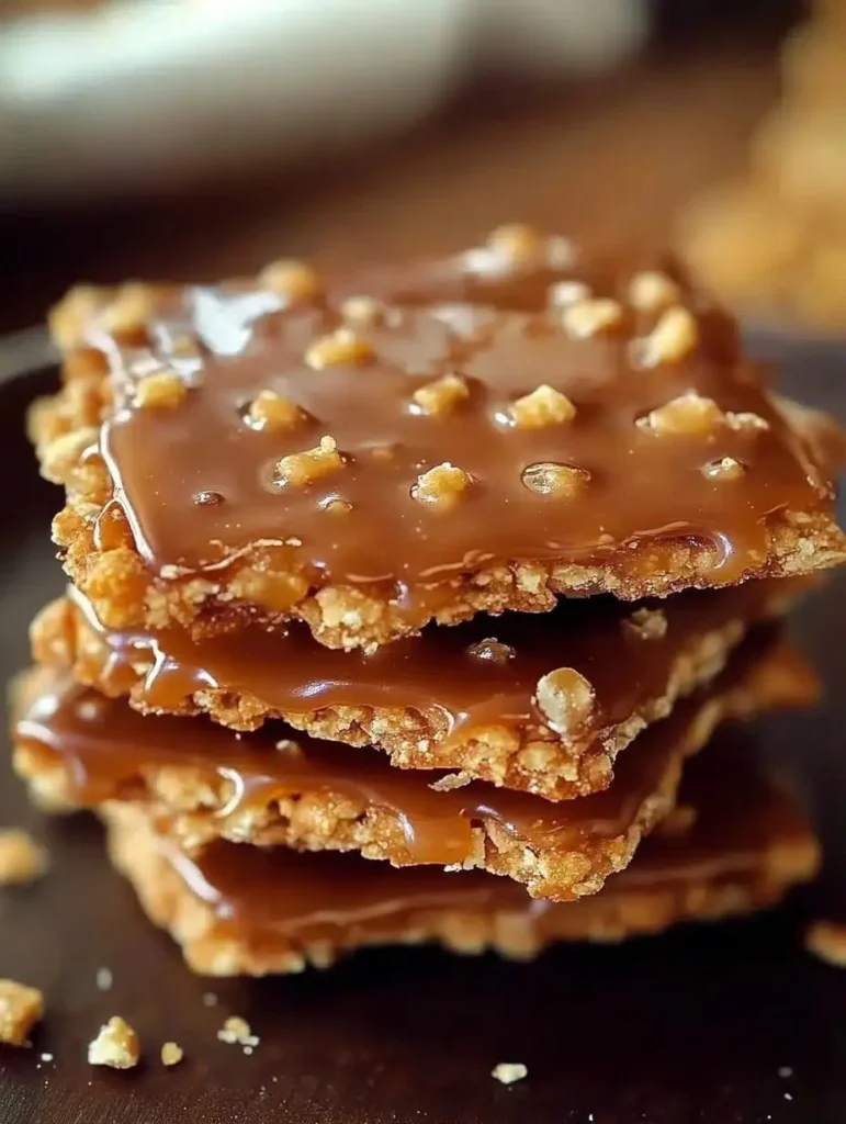 Delicious Caramel Peanut Ritz Cracker Treats on a plate, perfect for any snack craving.