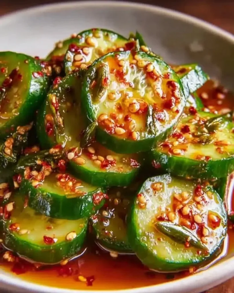 Korean Cucumber Salad with fresh cucumbers and vibrant flavors