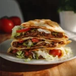 Paleo Crunch Wrap Supreme with fresh ingredients for a healthy meal