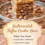 Butterscotch toffee cookie bars with chocolate chips and nuts