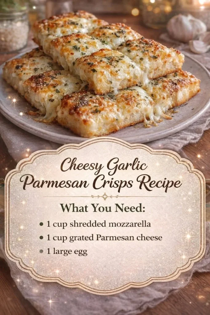 Bowl of cheesy garlic parmesan crisps for a savory snack treat