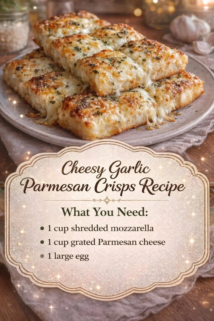 Bowl of cheesy garlic parmesan crisps for a savory snack treat